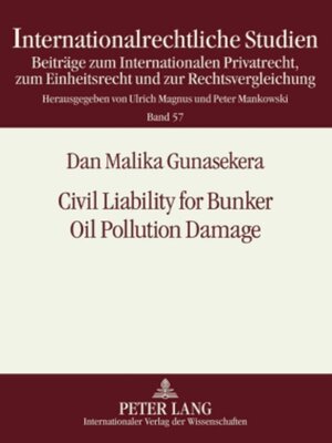 cover image of Civil Liability for Bunker Oil Pollution Damage
